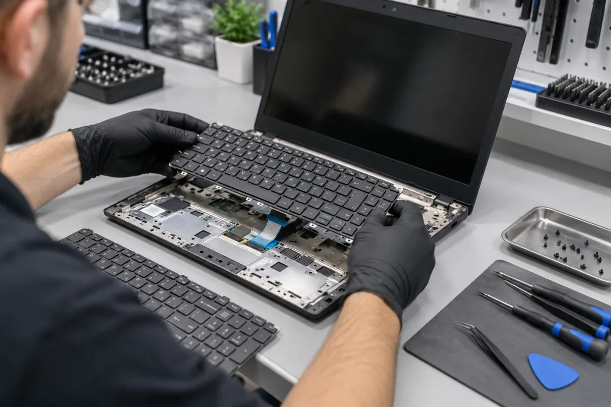Teclado, tela e bateria - Personal Tech